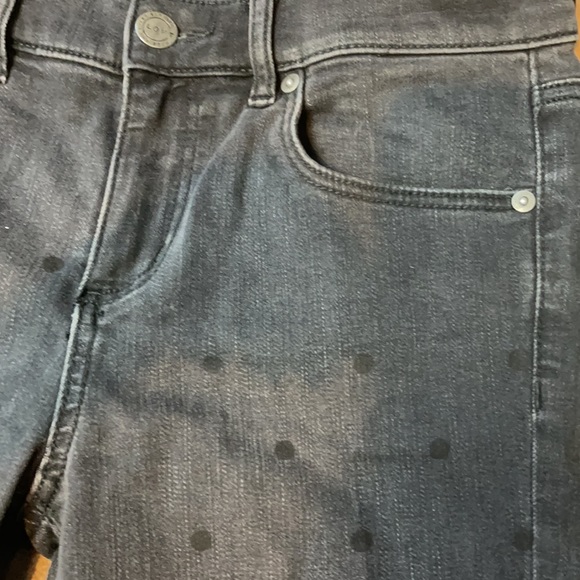 Loft Modern Skinny Black polka dot jeans size 26 - Picture 5 of 9